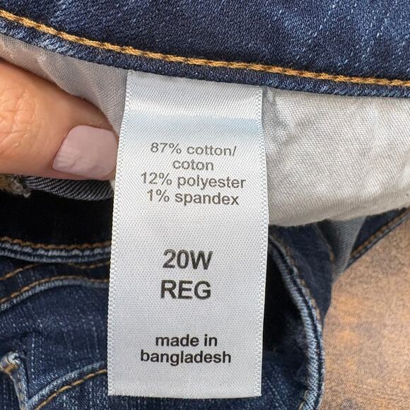 M Jeans by Maurice’s Size 20W High Rise Curvy Straight Leg Medium Wash Stretch - Picture 7 of 16